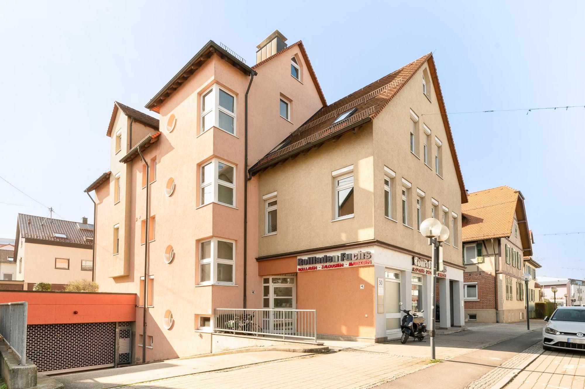 Helle Zentrumsnahe Familienfreundliche Ferienwohnung Fellbach Buitenkant foto